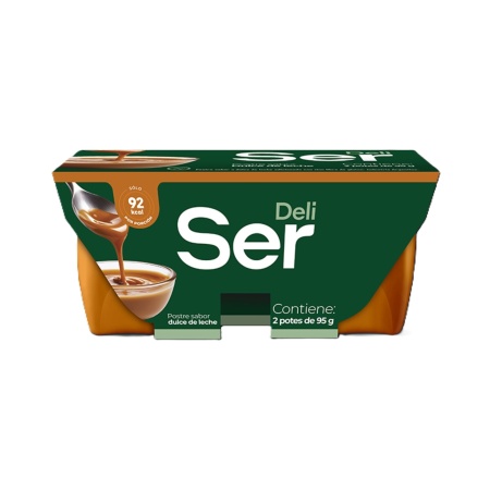 POSTRE SER DULCE DE LECHE PACK X2 190 GR