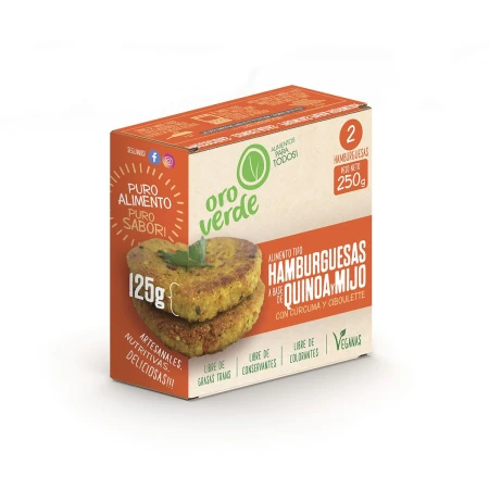 HAMBURGUESA ORO VERDE QUINOA-MIJO 250 GR.