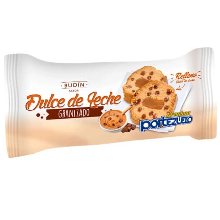 BUDIN PORTEZUELO DULCE DE LECHE GRANIZADO 275 GR.