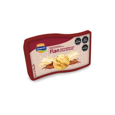 HELADO CRUFI FLAN MARMOLADO Y DULCE DELECHE 2 LT.