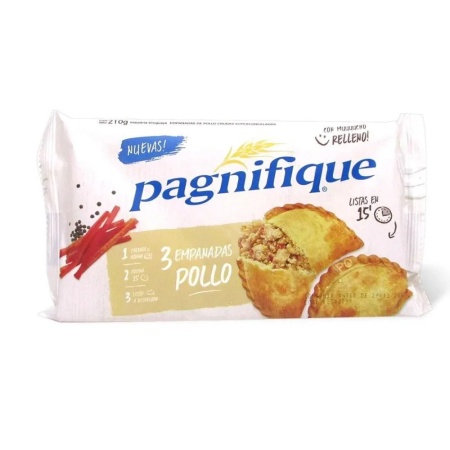 EMPANADAS PAGNIFIQUE POLLO X3 210 GR.