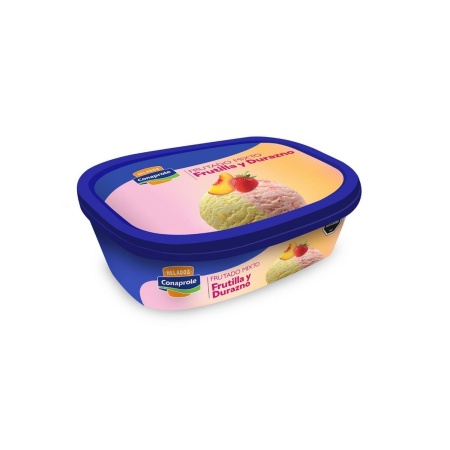 HELADO MIXTO FRUTILLA /DURAZNO CONAPROLE 1 LT.