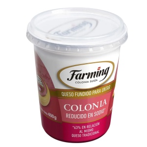 QUESO UNTABLE COLONIA B/SODIO FARMING 400 GR