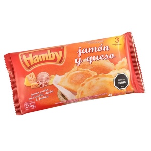 EMPANADAS HAMBY JAMON Y QUESO X3
