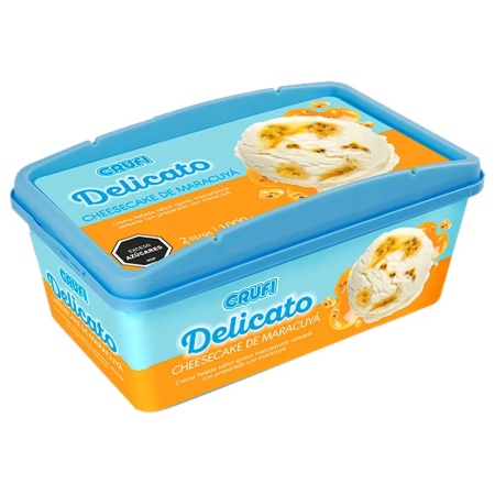 HELADO CRUFI DELICATO CHEESECAKE-MARACUYA 2 LT.