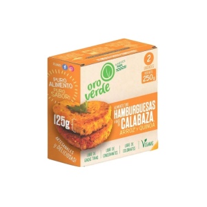 HAMBURGUESA ORO VERDE CALABAZA/QUINOA 250 GR.