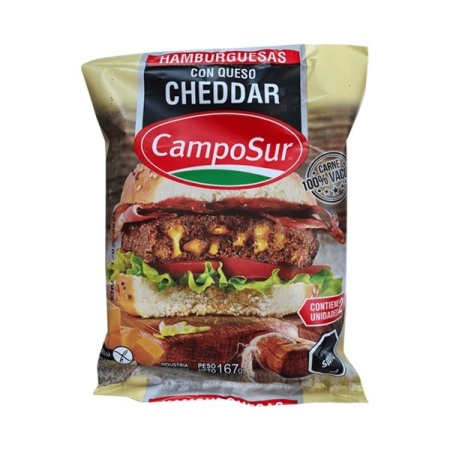 HAMBURGUESA CAMPOSUR C/CHEDDAR X 2