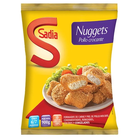 NUGGETS DE POLLO CROCANTE SADIA 900 GR.