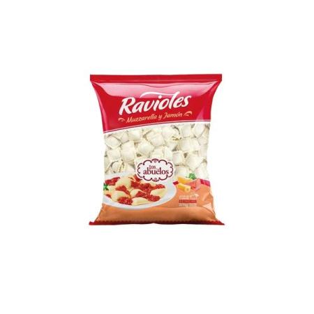 RAVIOLES LOS ABUELOS MUZZARELLA y JAMÓN 1 KG