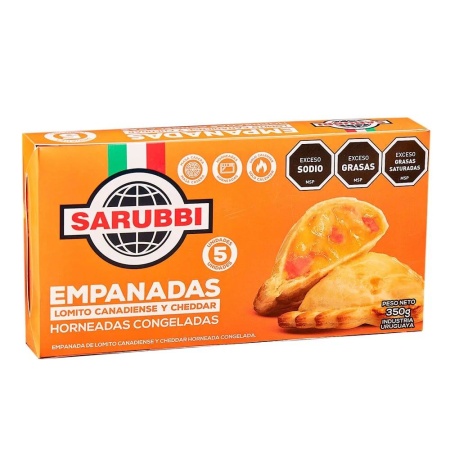 EMPANADAS SARUBBI LOMITO/CHEDDAR X 5 350 GR.