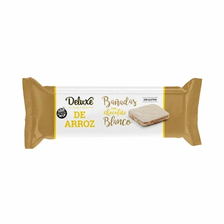 GALLETA DE ARROZ BAÑADA CHOCOLATE BLANCO DELUXE 115 GR.