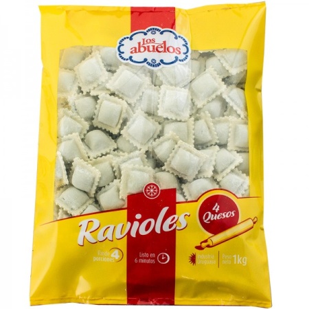 RAVIOLES 4 QUESOS LOS ABUELOS 1 KG.