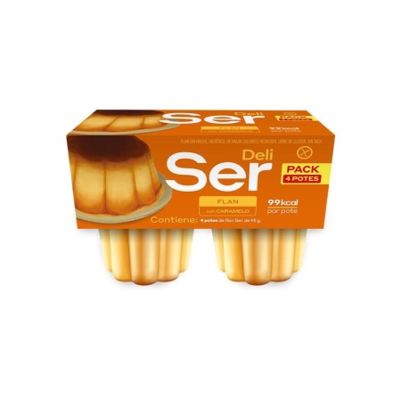 POSTRE FLAN SER VAINILLA PACK X 4 380 GR