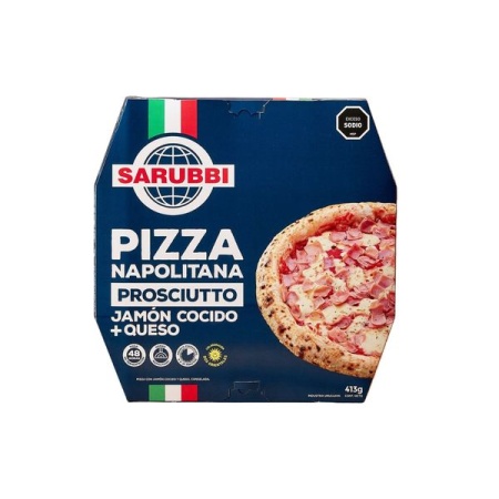 PIZZA SARUBBI NAPOLITANA JAMON/QUESO 450 GR.