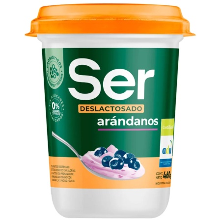 YOGUR SER DESLACTOSADO ARANDANO 460 GR