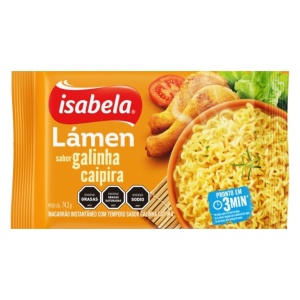 FIDEOS ISABELA INTANTANEO GALLINA CAIPIRA 74.30G