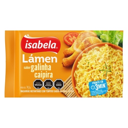 FIDEOS ISABELA INTANTANEO GALLINA CAIPIRA 74.30G