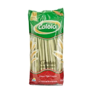 FIDEOS COLOLO CINTAS C/ESPINACA 500 GR.