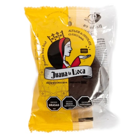 ALFAJOR JUANA LA LOCA CHOCOLATE NEGRO 80 GR.