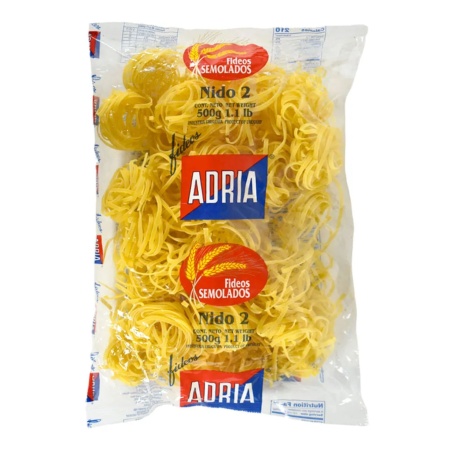 FIDEOS SEMOLA ADRIA NIDO 500 GR.