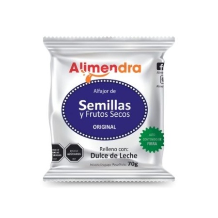 ALFAJOR ALIMENDRA SEMILLAS/FRUTOS SECOS ORIGINAL DULCE DE LECHE