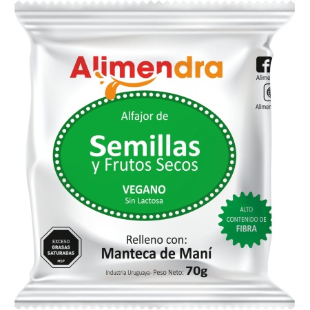 ALFAJOR ALIMENDRA SEMILLAS/FRUTOS SECOS, VEGANO