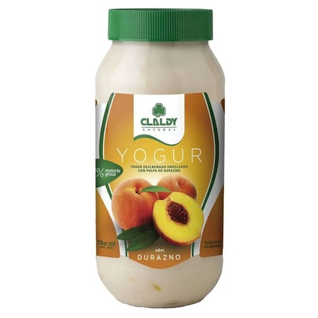 YOGUR DURAZNO DESCREMADO CLALDY 460 GR