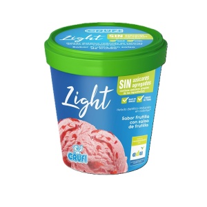 HELADO CRUFI LIGH FRUTILLA CON SALSA FRUTILLA 90 GR.