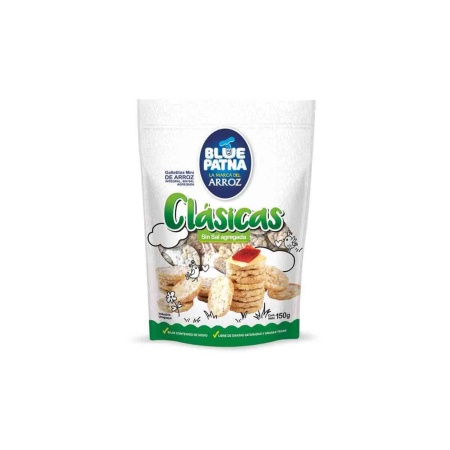 GALLETA ARROZ MINI SIN SAL BLUE PATNA 150 GR.