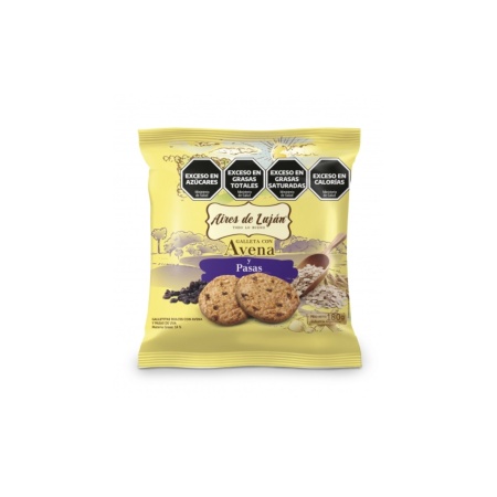 GALLETA AIRE DE LUJAN AVENA/PASAS 180 GR.