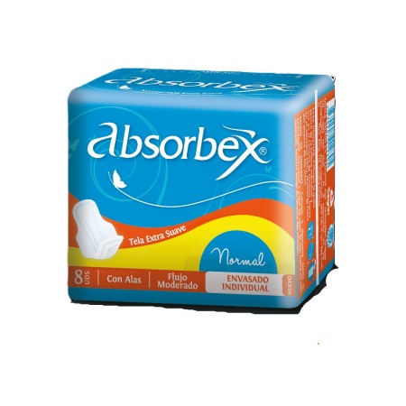 TOALLAS FEMENINAS ABSORBEX NORMAL X 8