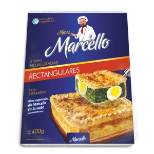 TAPA PASCUALINA RECTANGULAR MARCELLO 400 GR