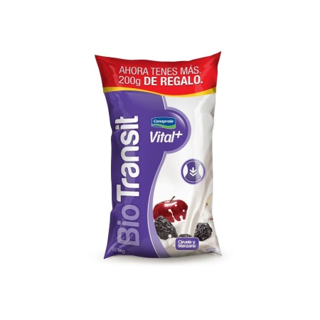 YOGUR BEBIBE CONAPROLE BIO TRANSIT CIRUELA/MANZANA 1.2 LT