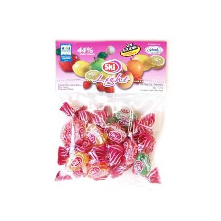 CARAMELOS SKI LIGHT FRUTAS SIN AZUCAR 50 GR.