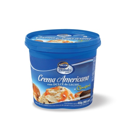 HELADO ARCOR CREMA AMERICANA y DULCE DE LECHE 900 CC
