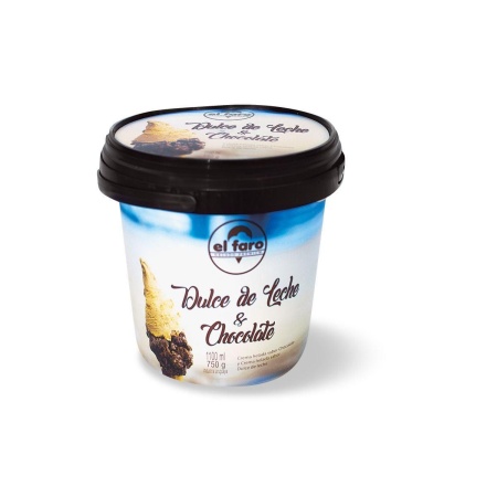 HELADO EL FARO DULCE DE LECHE-CHOCOLATE 1.1 LT