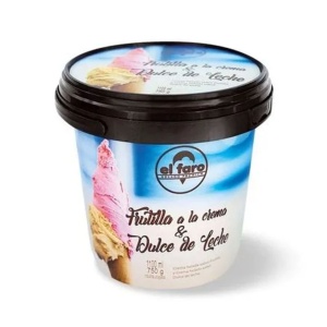 HELADO EL FARO FRUTILLA A LA CREMA- DULCE DE LECHE 1.1 LT