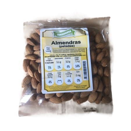 ALMENDRAS PELADAS TORRENUEVA 100 GR.