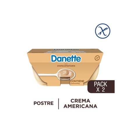 POSTRE DANETTE CREMA AMERICANA X 2