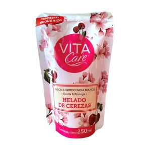 JABON LÍQUIDO VITA CARE CEREZA 250 ML.