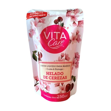 JABON LÍQUIDO VITA CARE CEREZA 250 ML.