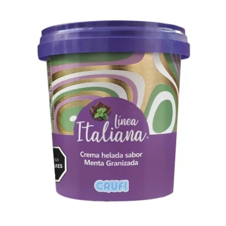 HELADO CRUFI LÍNEA ITALIANA MENTA GRANIZADA 500 ML