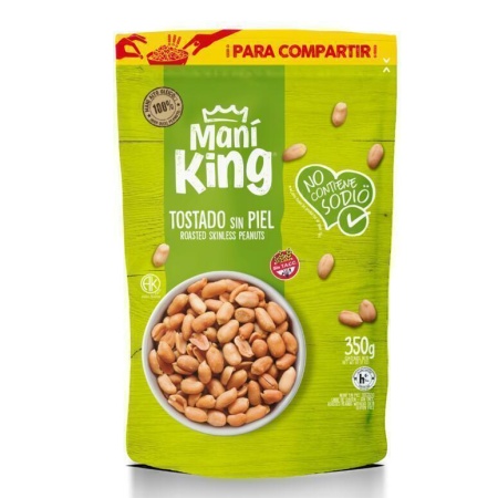 MANI TOSTADO SIN SAL Y SIN PIEL KING 350 GR