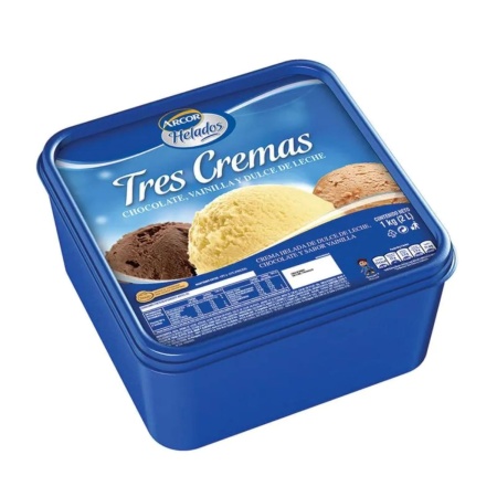 HELADO ARCOR CHOCOLATE/DULCE DE LECHE /VAINILLA 2 LT