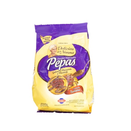 GALLETAS PEPAS BAÑADA EN CHOCOLATE DE LA NONNA 320 GR