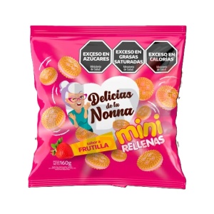 GALLETAS MINI RELLENAS DE FRUTILLA DE LA NONNA 160 GR