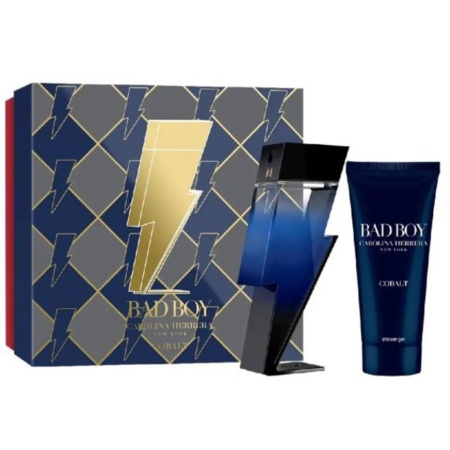COFRE CAROLINA HERRERA BAD BOY - PERFUME KOBALT EDP 100 ML + SHOWER GEL