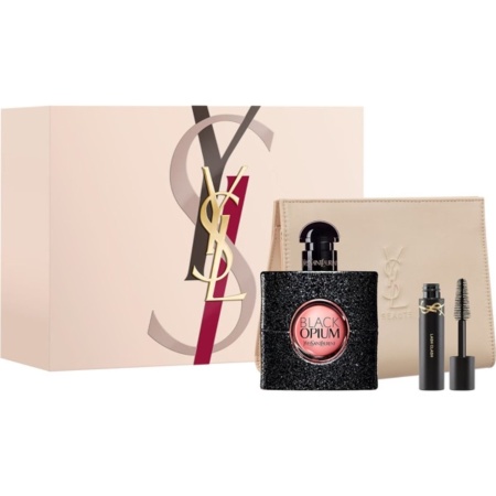 COFRE YSL - PERFUME BLACK OPIUM EDP 50ML + MINI MASCARA + BOLSO