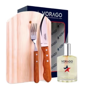 ESTUCHE VORAGO - PERFUME 50 ML + KIT ASADO