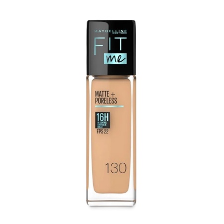 BASE LÍQUIDA MAYBELLINE FIT ME MATTE+PORELESS TONO 130